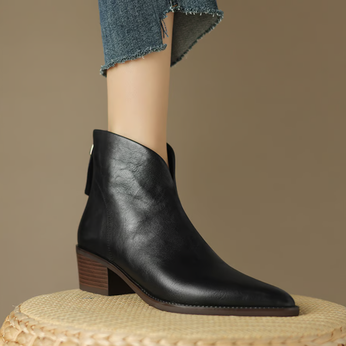 Camille | Botines de lujo con tacón bajo - Soryana
