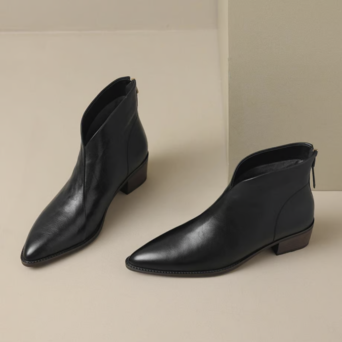 Camille | Botines de lujo con tacón bajo - Soryana