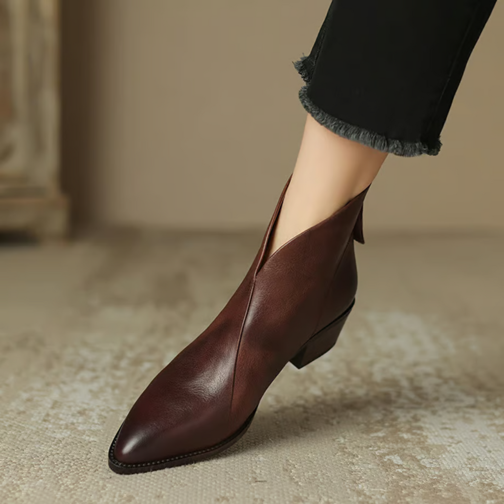 Camille | Botines de lujo con tacón bajo - Soryana