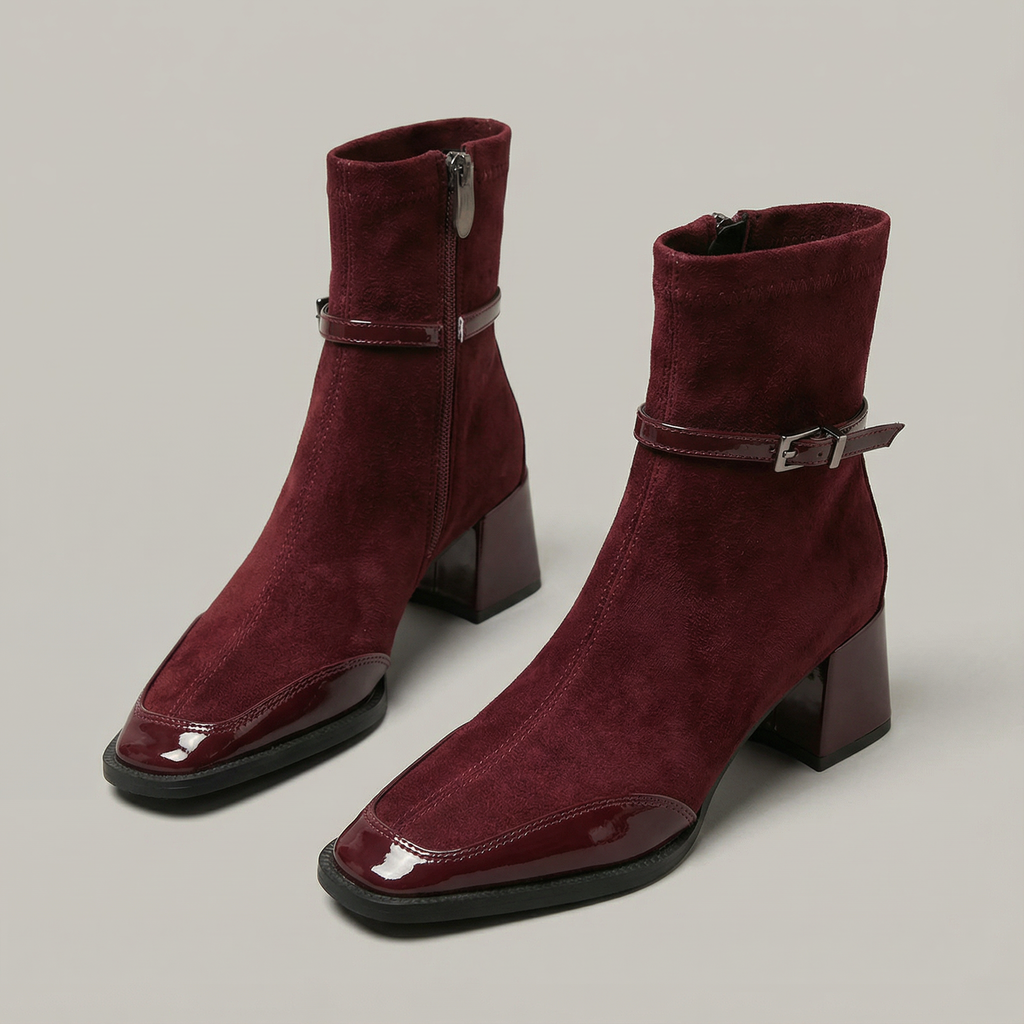 Romany · Botines elegantes de eco-ante con tacón medio - Soryana