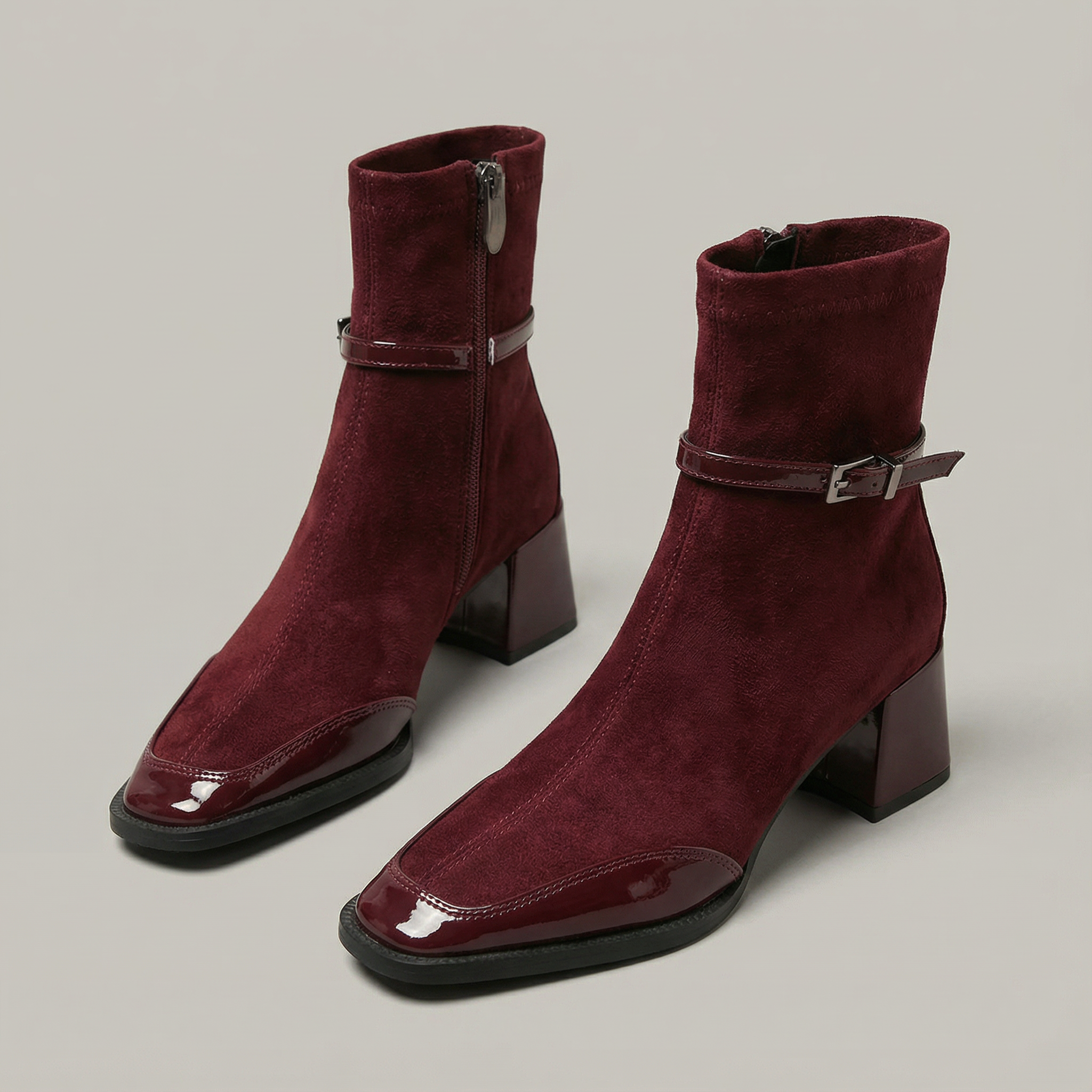 Romany · Botines elegantes de eco-ante con tacón medio - Soryana
