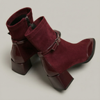 Romany · Botines elegantes de eco-ante con tacón medio - Soryana