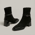 Romany · Botines elegantes de eco-ante con tacón medio - Soryana